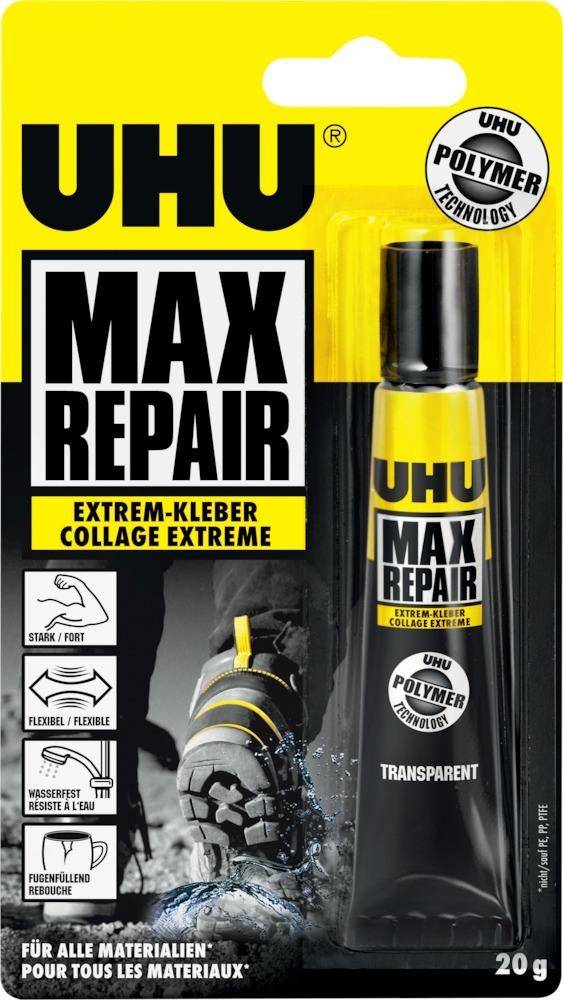 UHU MAX REPAIR EXTREME KLEBER Tube Infokarte 20g, 6 Stück-0