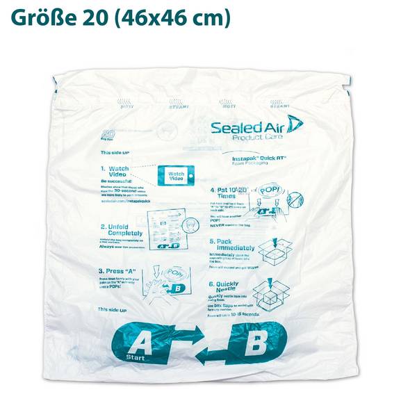 Instapak Quick RT 20 Schaumbeutel-Verpackung 46x46 cm - Artikel: 17890018