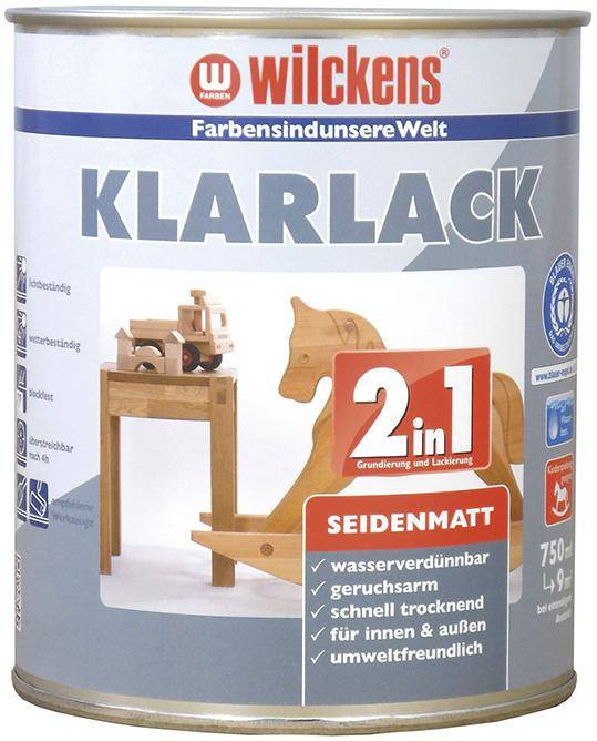 Klarlack 2in1, 750 ml seidenmatt - Artikel: 4000590044213-0