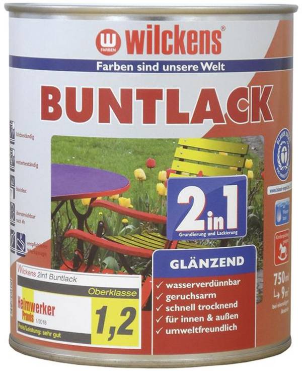 Buntlack 2in1, 750 ml glänz., feuerrot RAL3000 - Artikel: 4000590037314