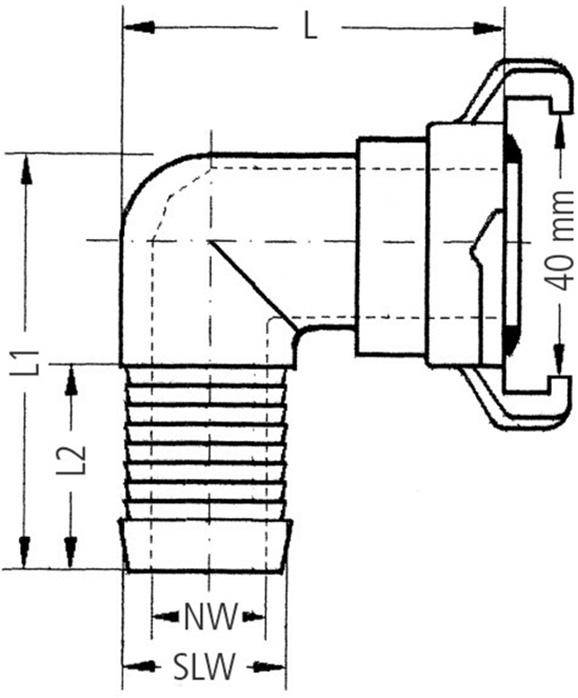 GEKA plus-Winkelstück 2000, MS, 3/4", 19mm,SB - Artikel: 4015933001150-1