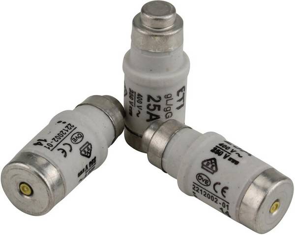 Neozed Sicherungspatrone D02 250/400V 25A E18 Pack a 10 Stück - Artikel: 3838895000549