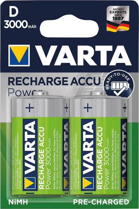 VARTA Akku Power Accu Mono/D/HR20, 3000 mAh - Artikel: 4008496550777