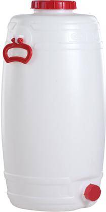 Fass 125 l H 843 mm D 486 mm weiß