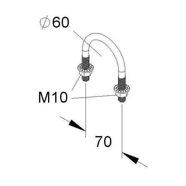 Niedax Rundstahlbügel MIRB 60 F-0