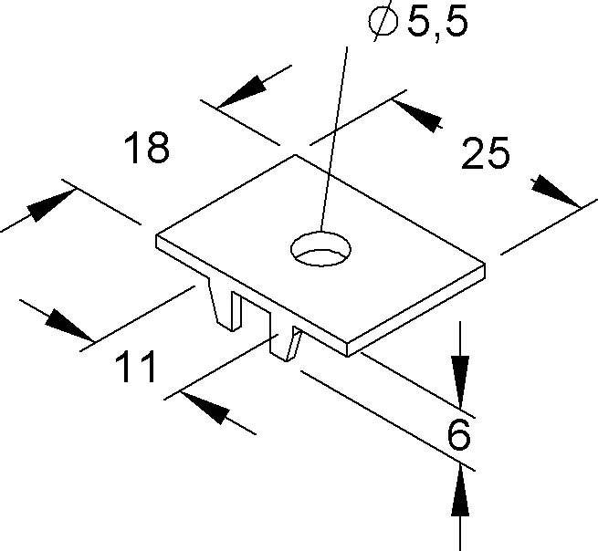 100 Stk. Niedax Montageplatte MP 13/5-1