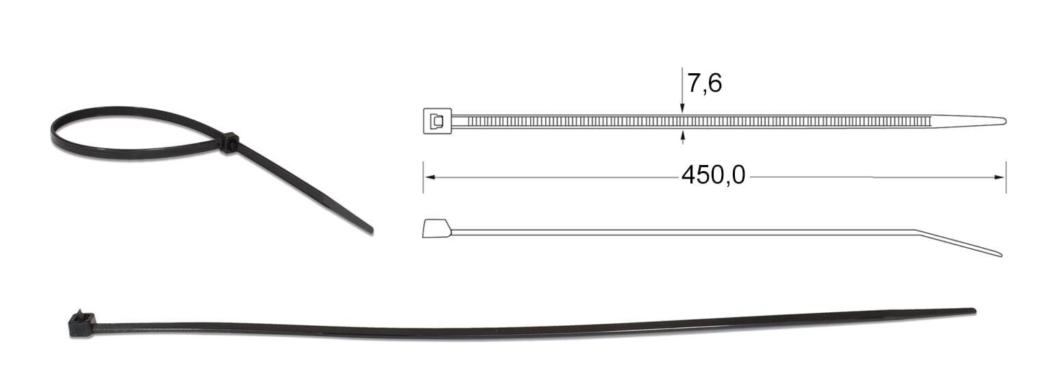 Kabelbinder 7,6/450 - PA 6.6, schwarz - emico-4