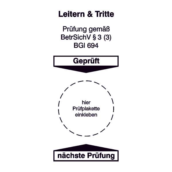 Grundplakette, für Leitern und Tritte, BGI 694, gelb/schwarz