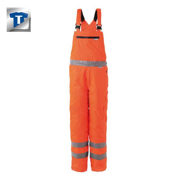 Warn-Winterlatzhose "Warnwetterschutz" - Planam - Gr. S - uni orange - 100 % Polyester - EN ISO 20471 Klasse 2 - EN 343