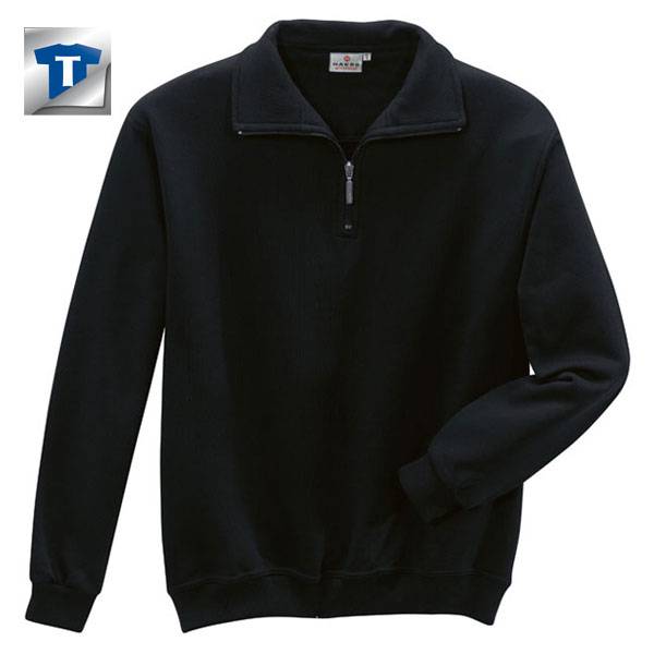 HAKRO Zip-Sweatshirt Premium schwarz, S-0