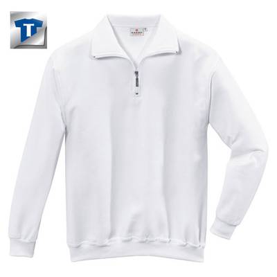 Zip-Sweatshirt Premium 451, weiß, Gr. 3XL
