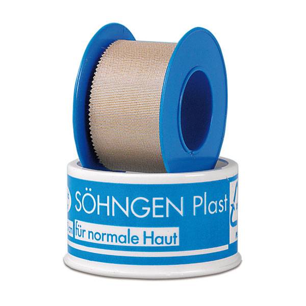 Pflaster Söhngen-Plast, Heftpflaster, hautfarben,auf Spule, hohe klebkraft,Größe 500,0 x 1,25 cm