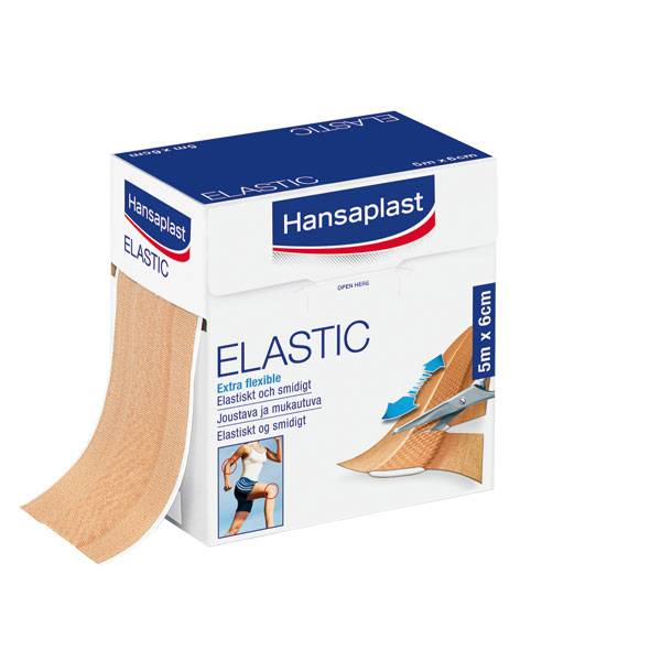 Wundversorgung Pflaster, Hansaplast ELASTIC, Quer-elastischer Wundschnellverband, 5 m x 6 cm-0