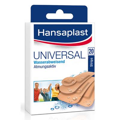 Pflaster Hansaplast Universal, wasser- und schmutzabweisend, Inhalt: 20 Strips