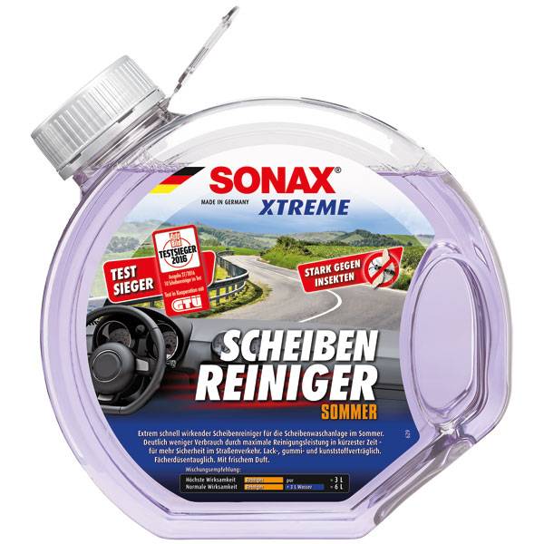 SONAX Scheibenreiniger Sommer Wischwasser gebrauchsfertig 272400, 3L