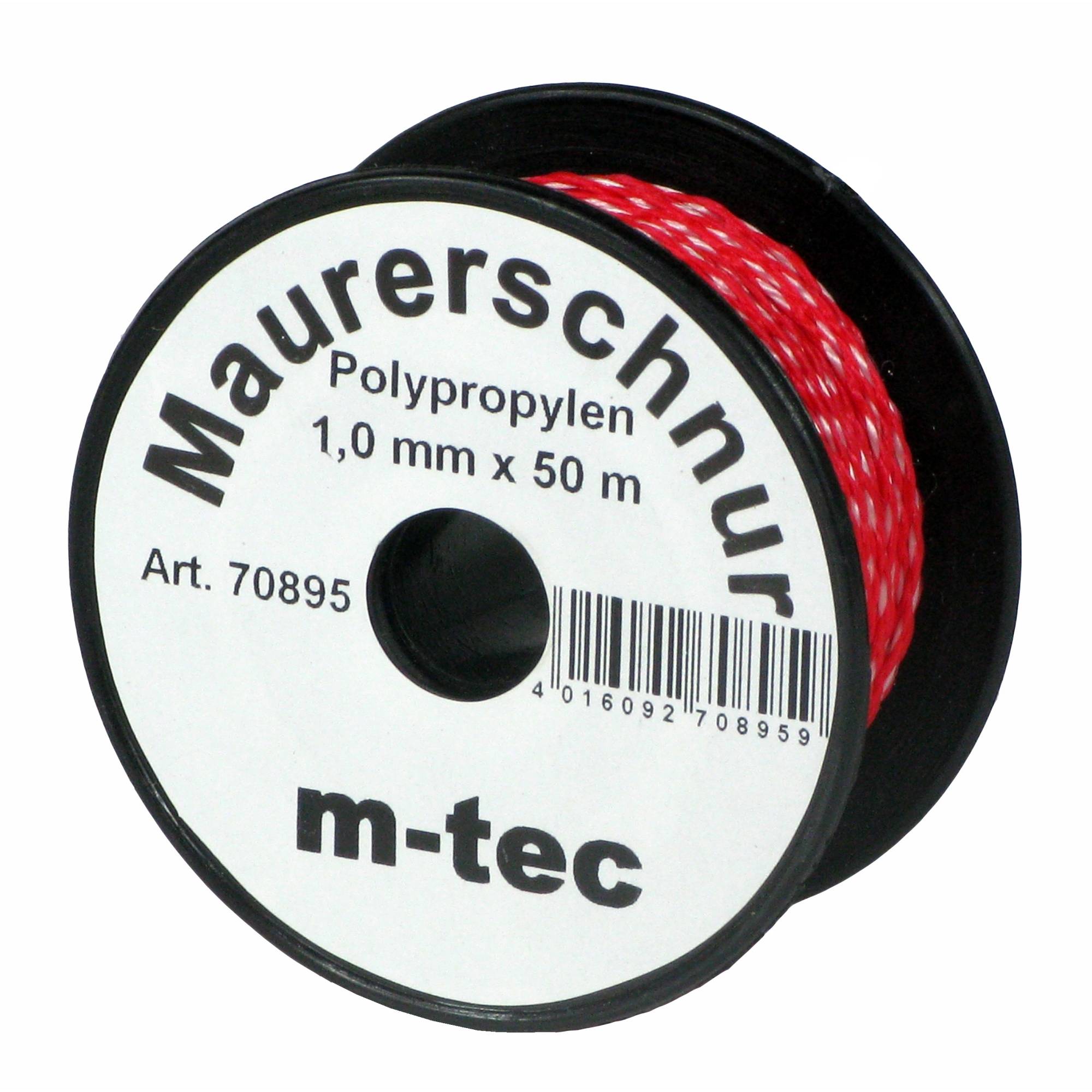 Lot-Maurerschnur 100 m x Ø 2,0 mm Rot-Weiss-0