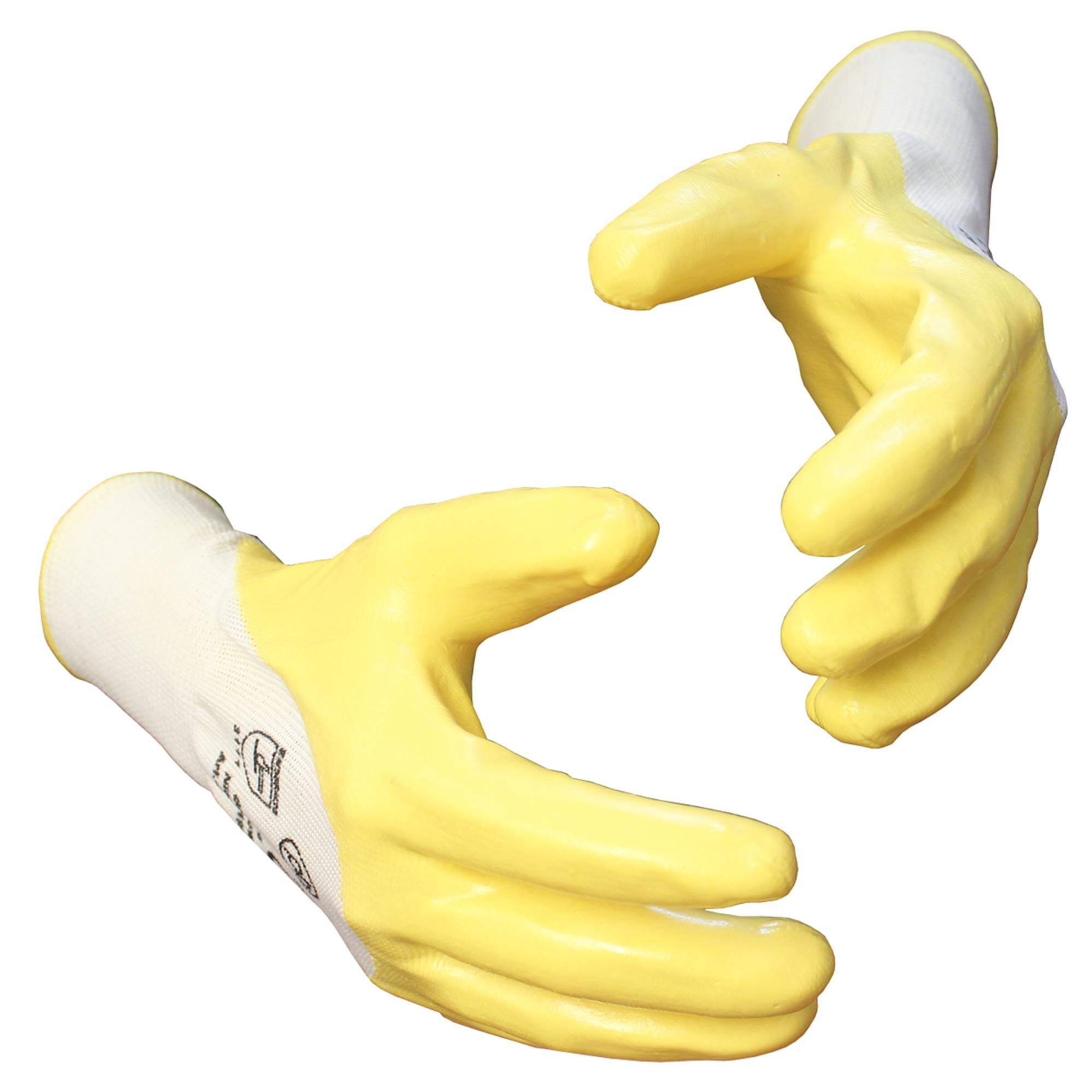 Strickhandschuhe Gr. 10, 'Nitril-Yellow', EN388 Kat.1 / Paar-0