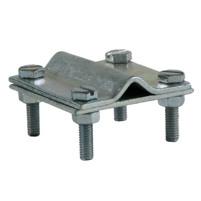 Kreuzverbinder Stahl, verz., flach / rund, 30 / 10 mm, 2-teilig-0