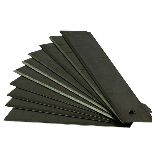 Abbrechklingen 18 x 0,5 mm, Carbonstahl schwarz / 10-er Box