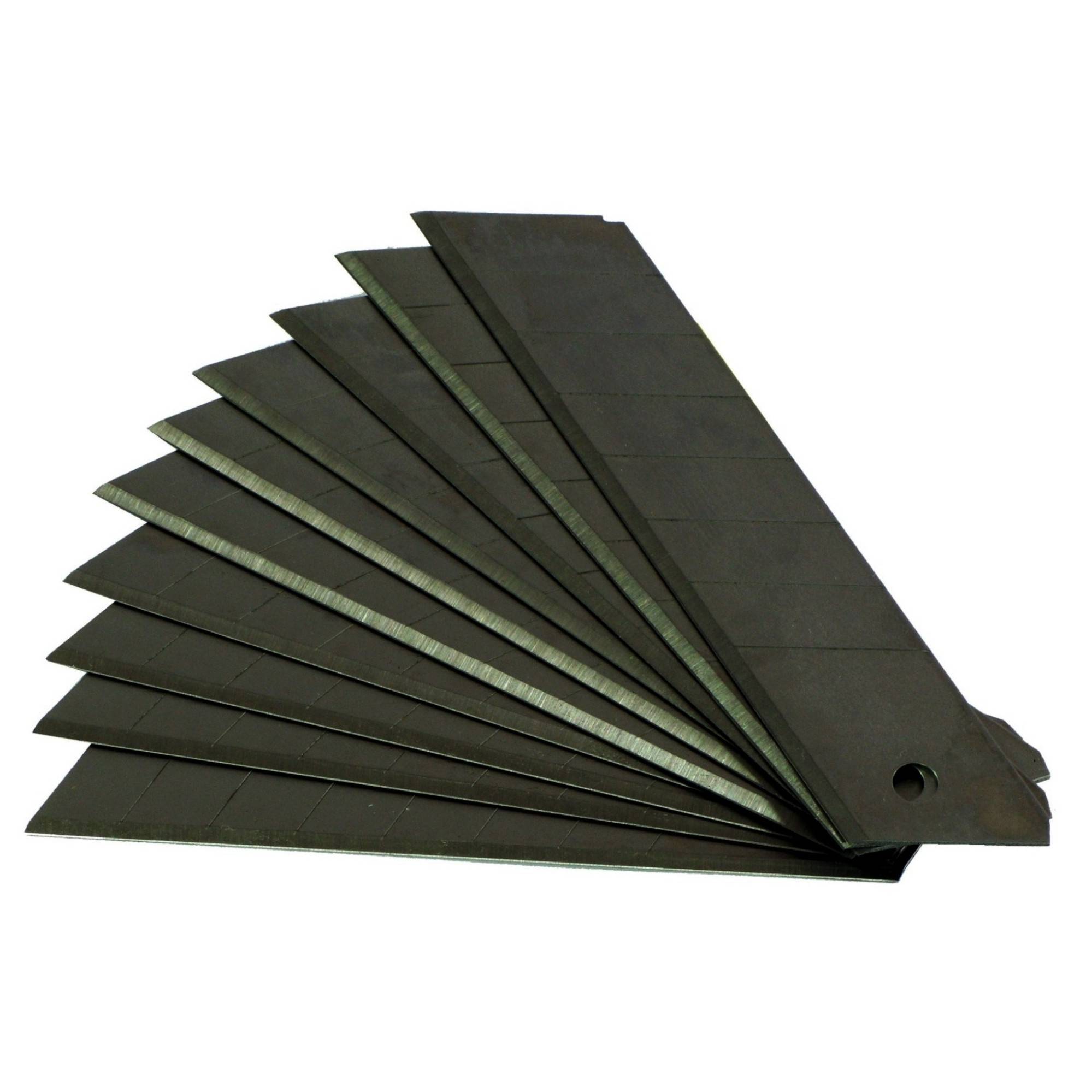 Abbrechklingen 18 x 0,5 mm, Carbonstahl schwarz / 10-er Box-0