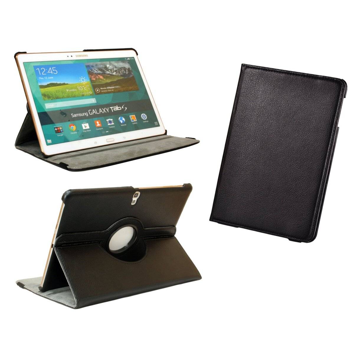 Tablet Tasche 360° Rotierbar mit Standfunktion Hülle Case Cover Buchtasche Samsung Tab S 10.5" T800/ T805-0