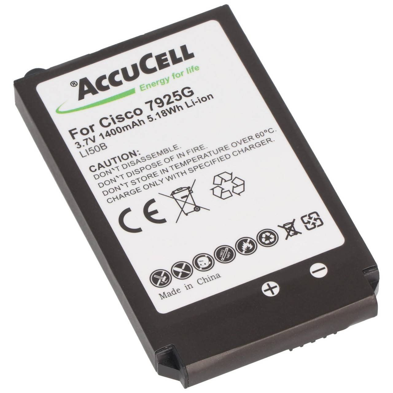 Nachbau Akku passend für den Cisco 7925G Akku 7725, 74-5469-01, U8ZBAE12-4