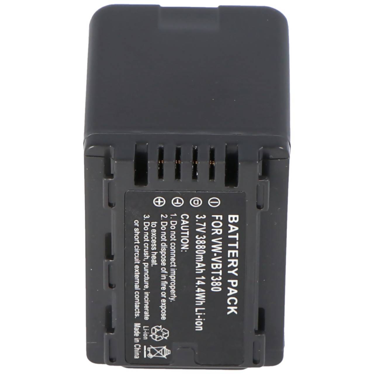 Akku passend für den Panasonic VW-VBT380 Li-Ion Akku 3900mAh, decoded, nur passend für die angegebenen Modelle-3