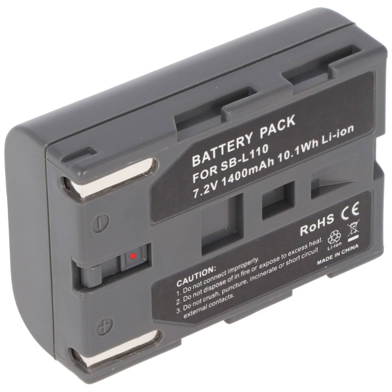 AccuCell Akku passend für Samsung SB-L110, SB-L70, schwarz-2