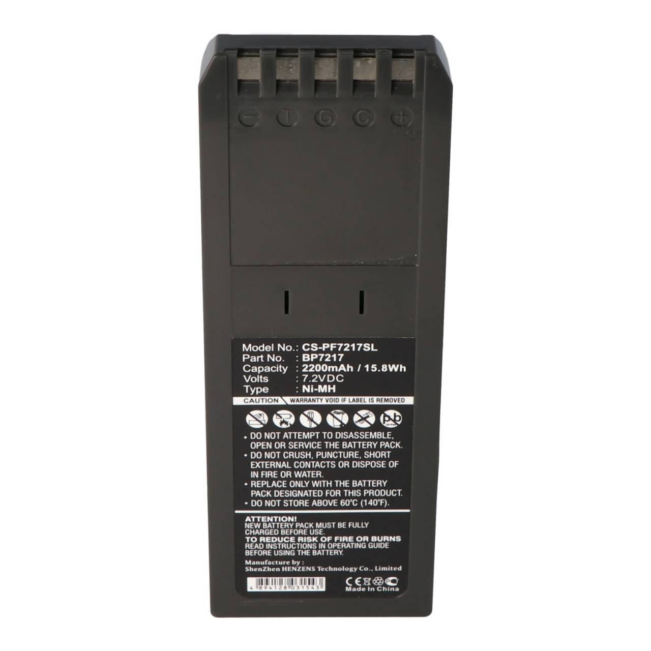 Akku passsend für Fluke Typ BP7217, BP-7217 7,2 Volt 2200mAh NiMH Akku-3