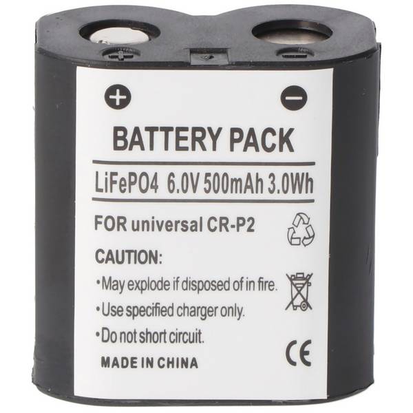 Akku CR-P2 der aufladbare LiFePo4 Akku CRP2 CR-P2 Batterie wiederaufladbar 6 Volt