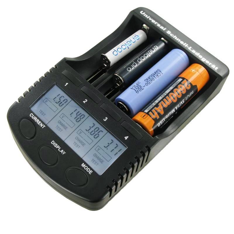 Universal-schnell-Ladegerät passend für Li-Ion und NiMH Akku
