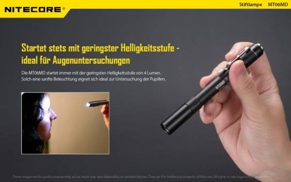 Nitecore MT06MD LED Taschenlampe Kugelschreiberformat Nichia 219B LED 180 Lumen-4
