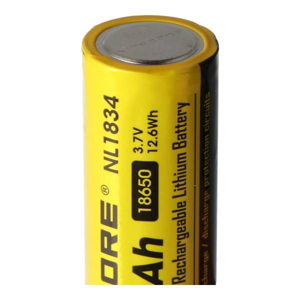 Nitecore Li-Ion Akku Typ 18650 mit 3400mAh NL1834 69,4x18,3mm mit Schutzschaltung-2