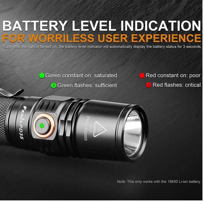 Fenix PD35 V2.0 Cree XP-L HI V3 LED Taschenlampe mit bis zu 1000 Lumen-4
