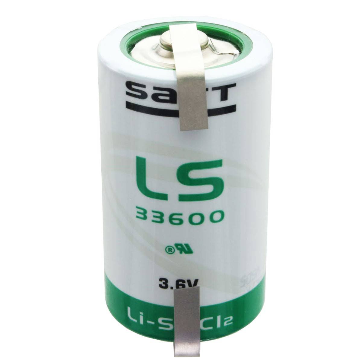 SAFT LS33600 Lithium Batterie 3.6V Primary mit Lötfahne U-Form-0
