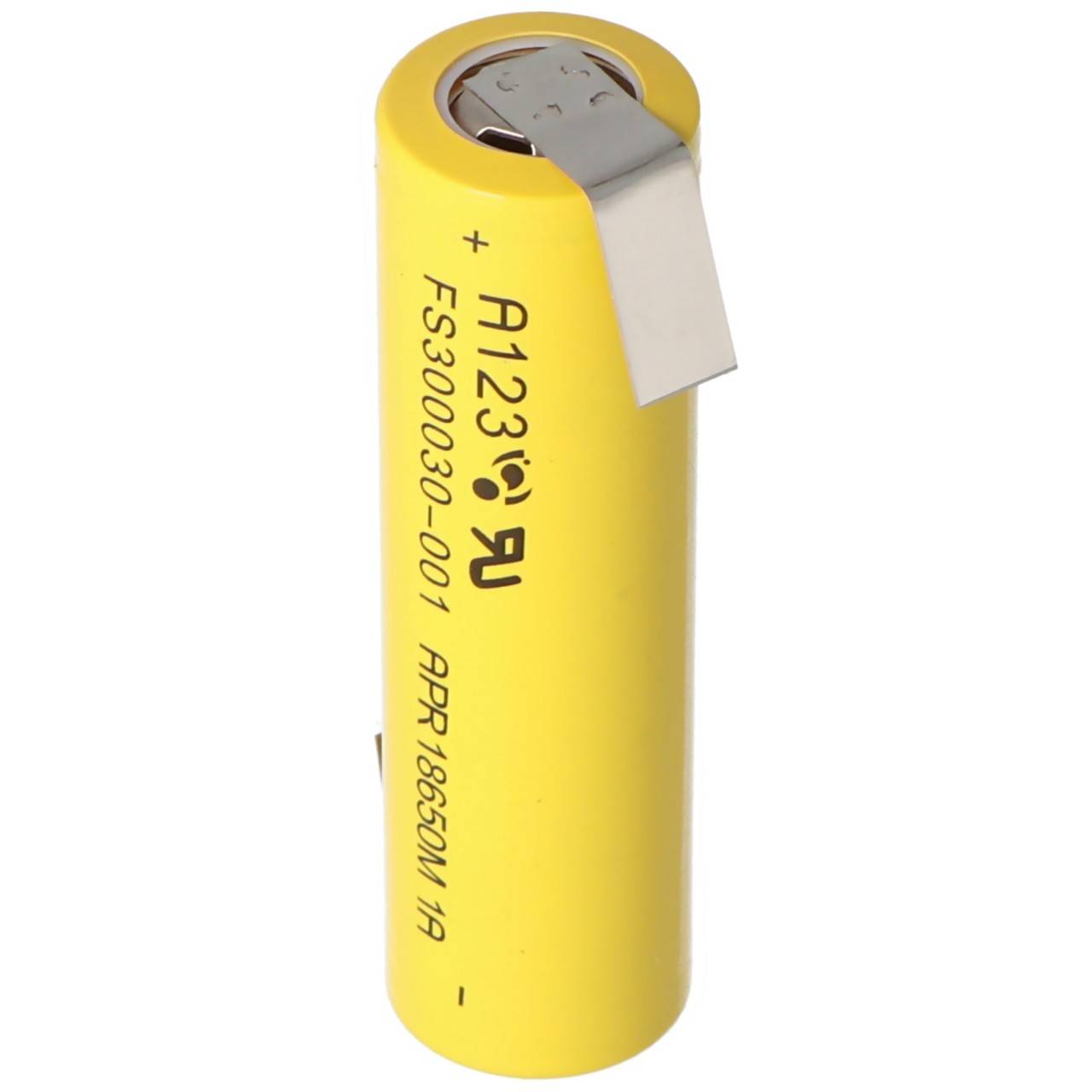 A123 APR18650M-A1 1100mAh 3,3V LiFePo4 Akku mit Lötfahne Z-Form 64,95x18,2mm-4