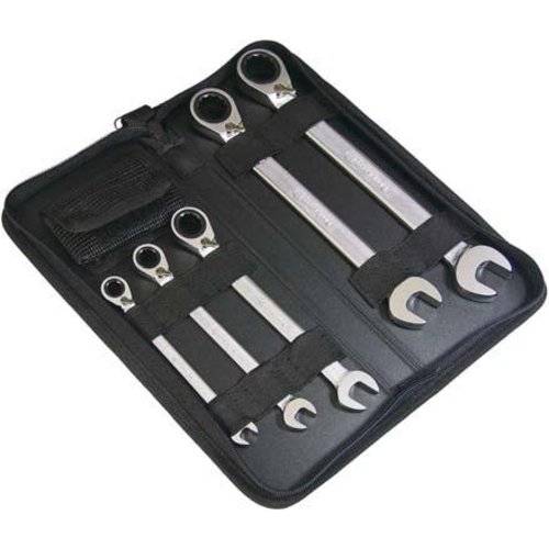 Format Maulschlüssel mit Ringratsche Satz 9 teilig 8 - 19 mm-0