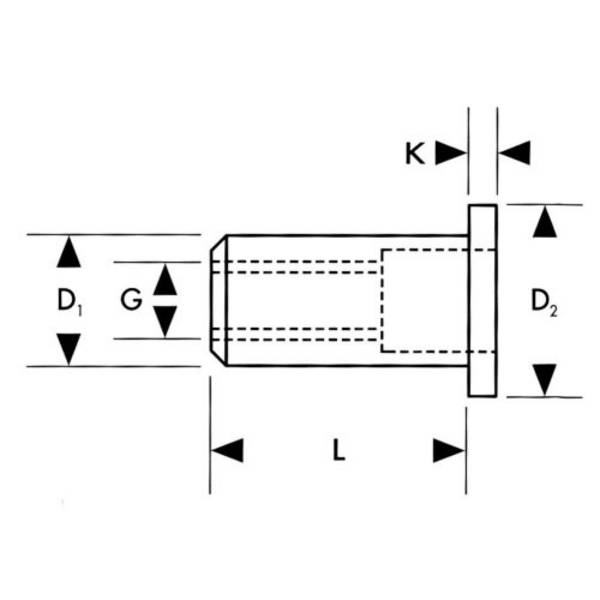 Blindnietmutter a 50Stk. M5x11,5mm FORTIS