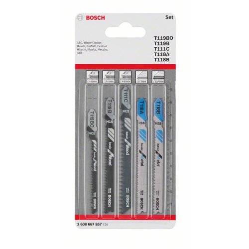 BOSCH 2608667857, 5-teiliges Stichsägeblatt-Set Wood and Metal-0