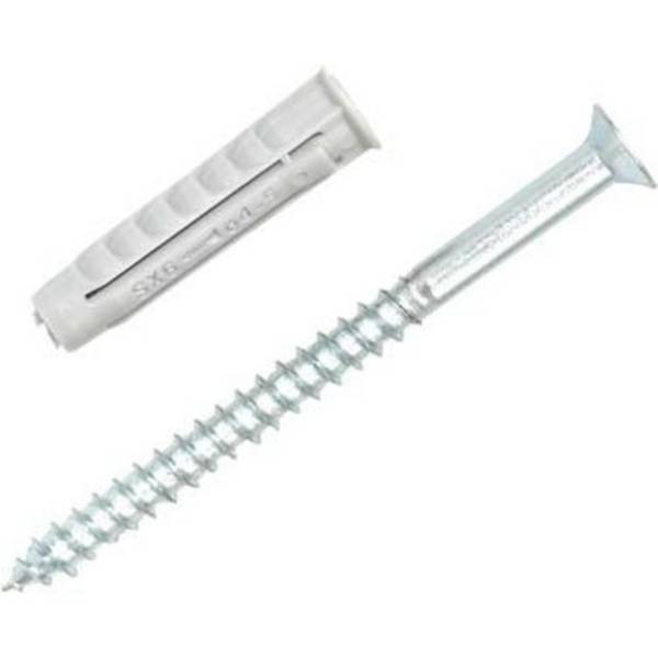 Schrauben-Set 11602 4,5x60mm STA verz.m.Dübeln u.Schrauben ALFER ALUMINIUM