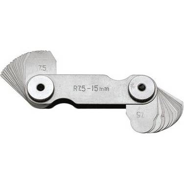 Radienschablone 16 Blatt 7,5-15mm FORMAT