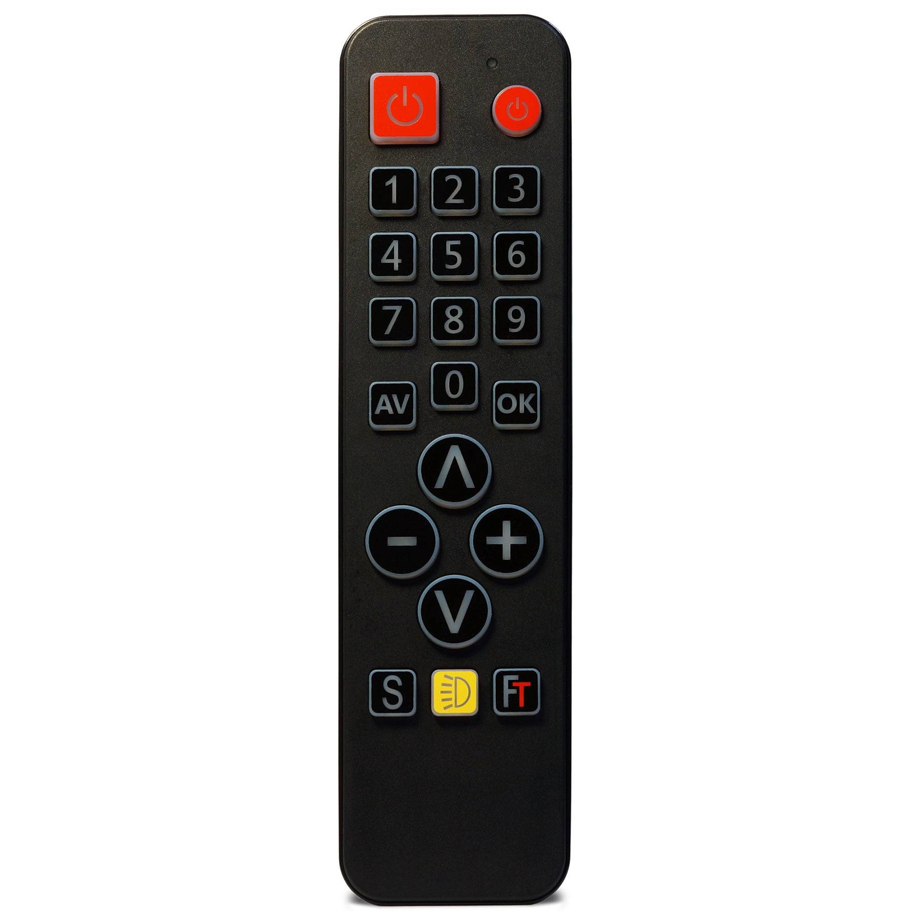 FeinTech FeinControl Großtasten-Fernbedienung mit Beleuchtung Universal Lernfunktion-1