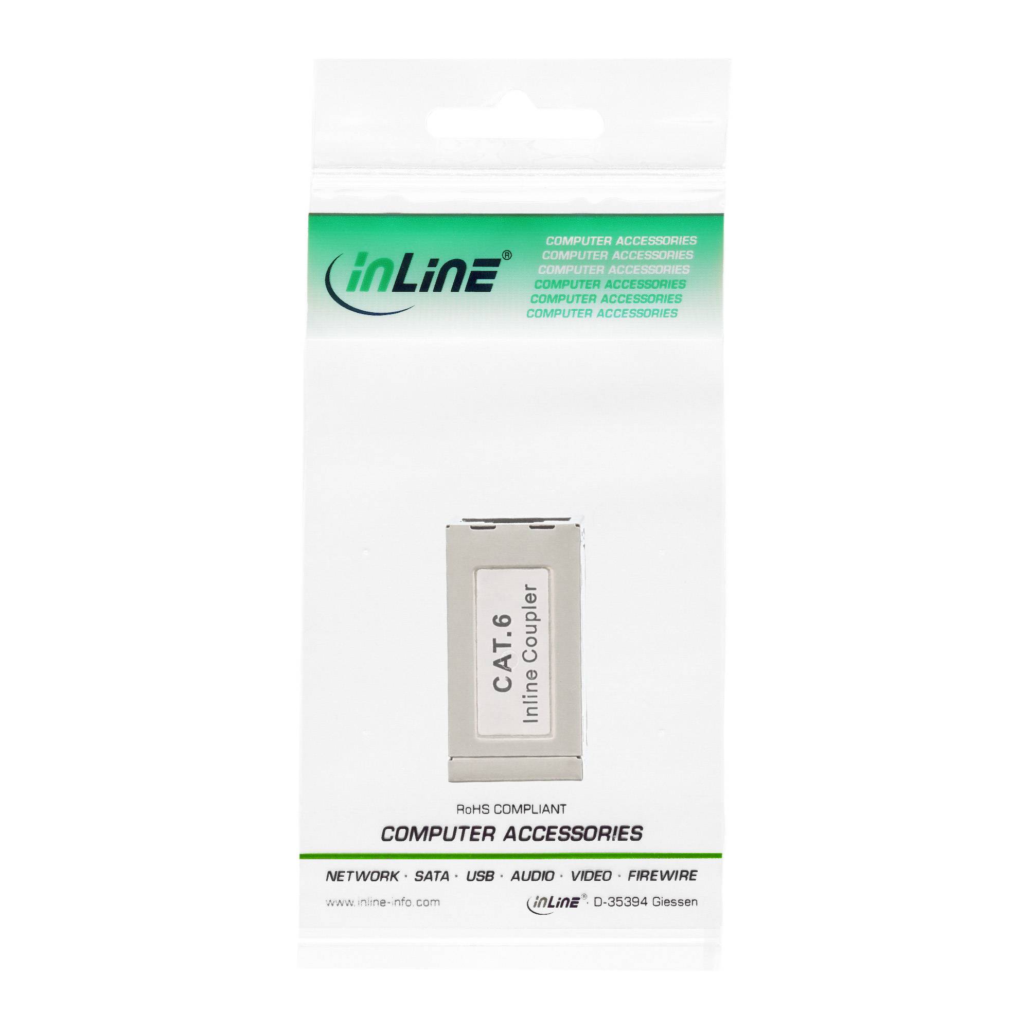 InLine® Patchkabelkupplung Metall Cat.6, 2x RJ45 Buchse, geschirmt-2
