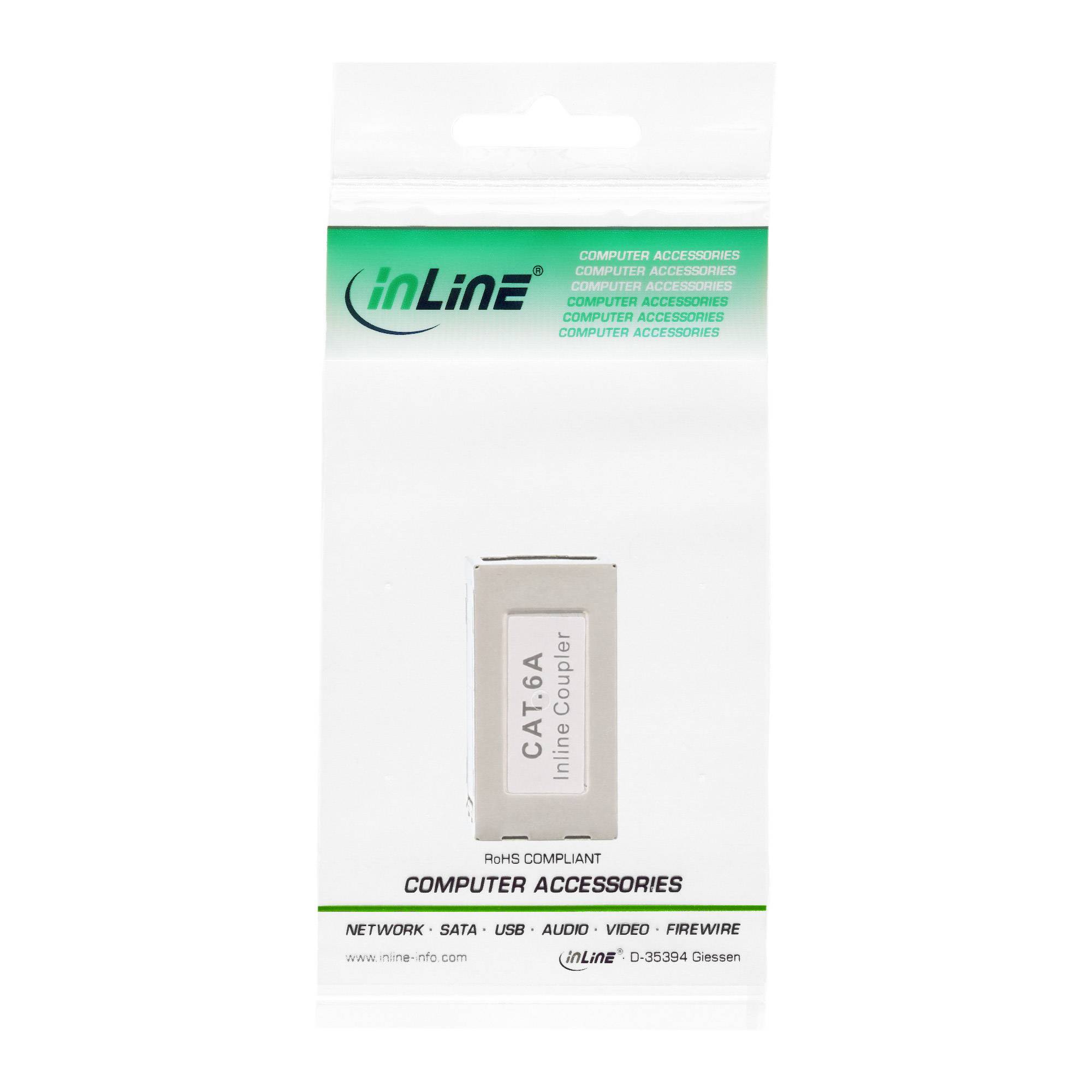 InLine® Patchkabelkupplung Metall Cat.6A, 2x RJ45 Buchse, geschirmt-2