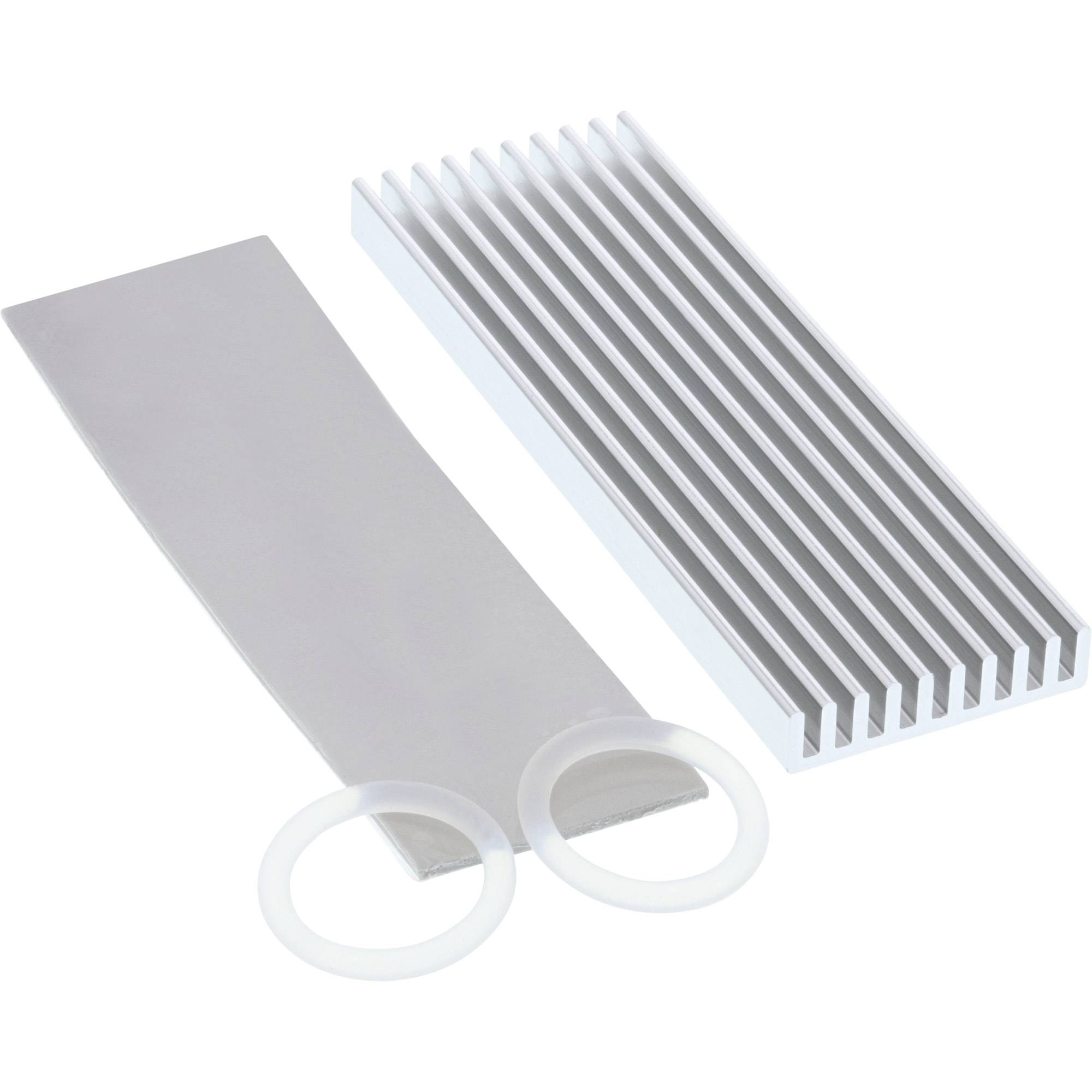 InLine® M.2 SSD Kühlkörper, passiv, Kühlrippen, silber-1