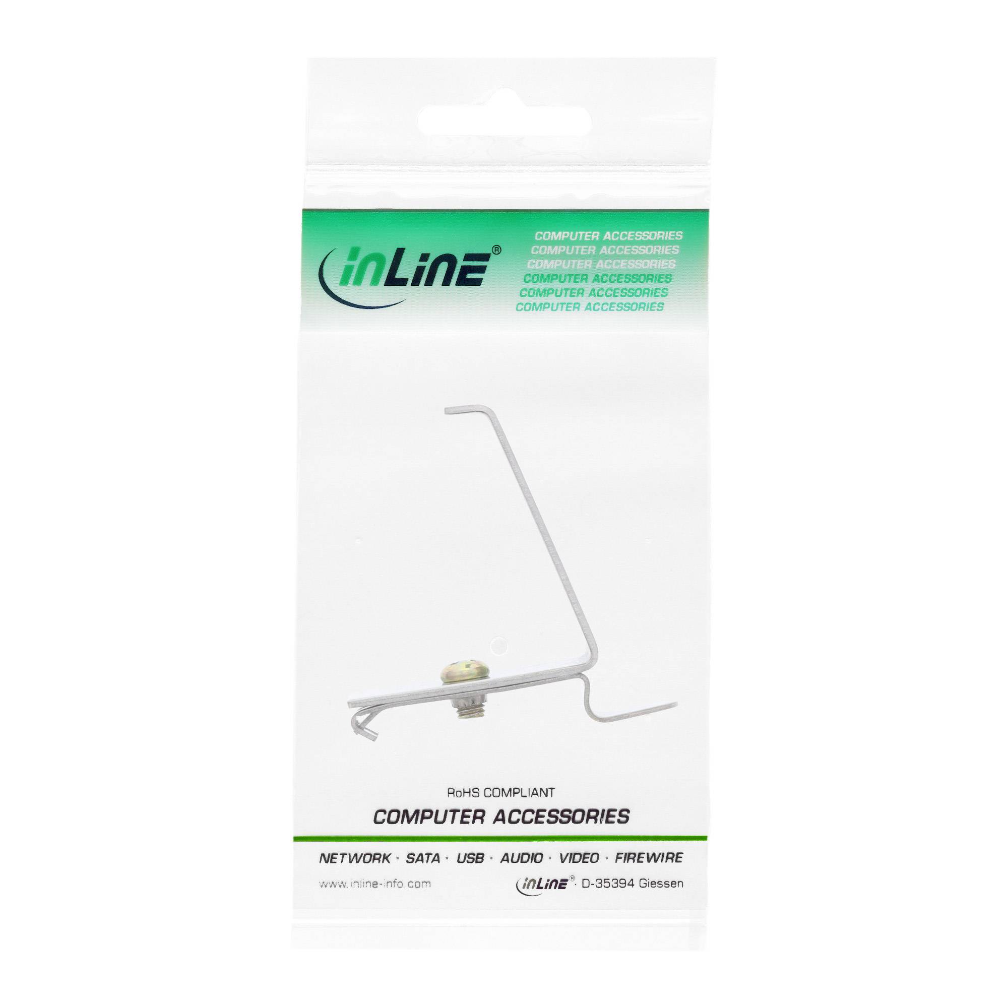 InLine® Keystone SNAP-In Metall-Modulhalter, 1-fach für Hutschiene-3