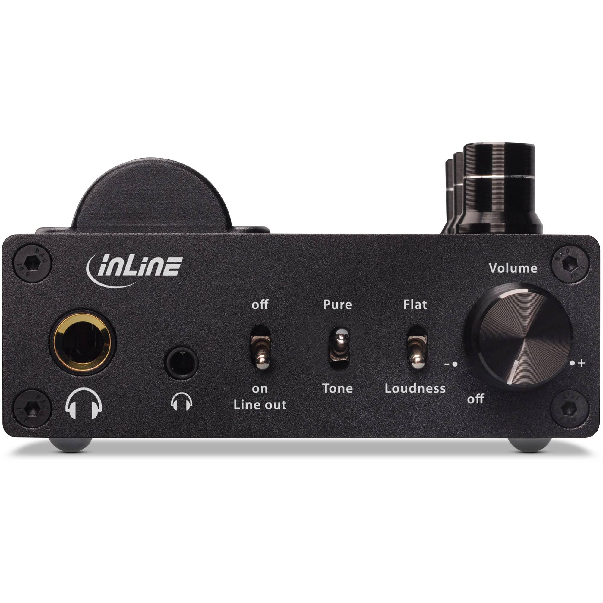 InLine® AmpUSB-EQ, Hi-Res DSD Kopfhörer-Röhrenverstärker+ Equalizer, USB DAC-1