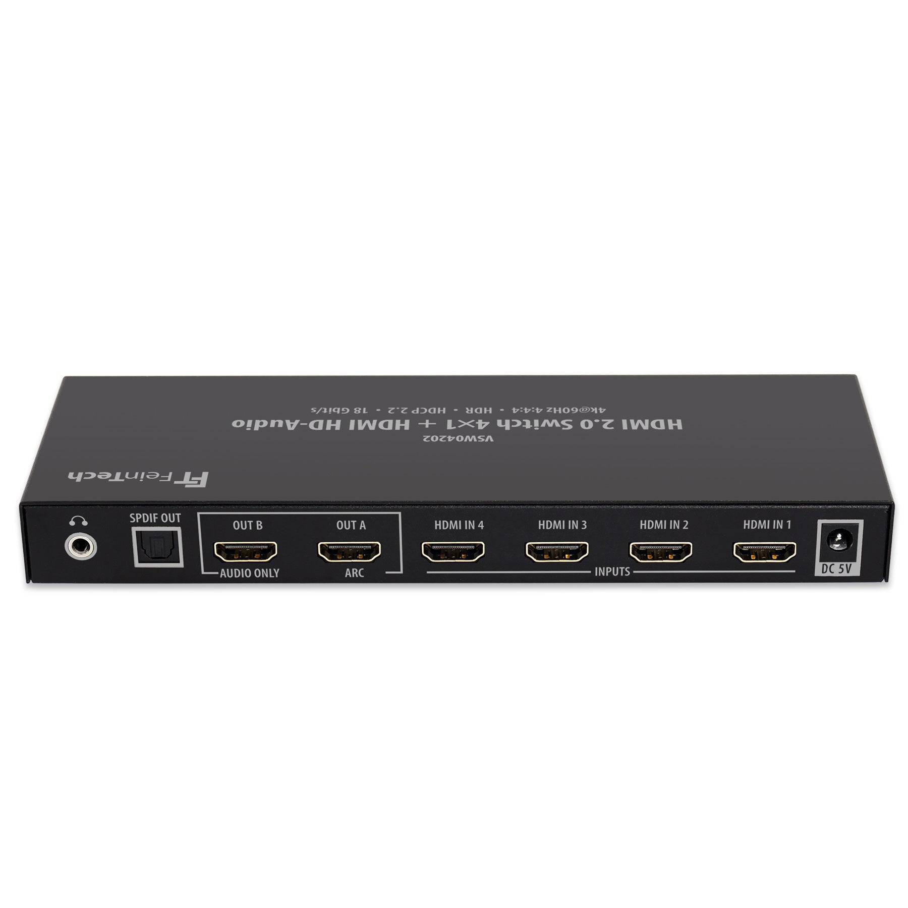 FeinTech VSW04202 HDMI 2.0 Switch 4x1 + HD-Audio Extractor-2