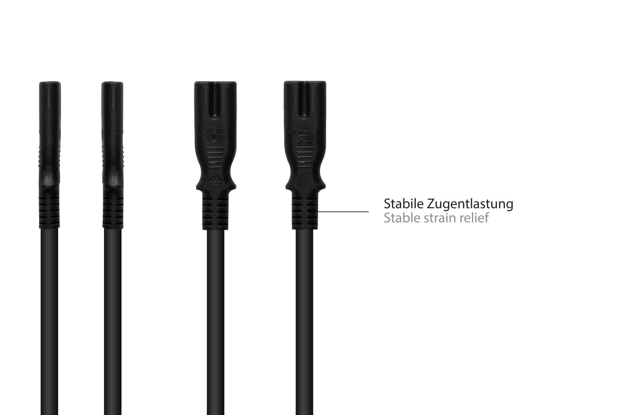 Good Connections P0370-S075 - 7,5 m - Netzstecker Typ C - C7-Koppler - H03VVH2-F-3