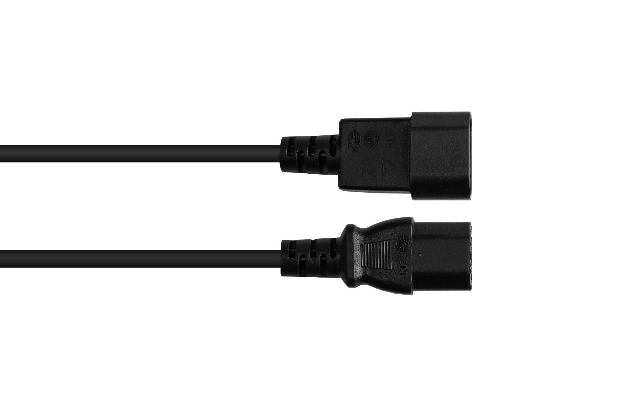 Good Connections P1430-S015 - 1,5 m - C14-Koppler - C13-Koppler - H05VV-F - 250-1